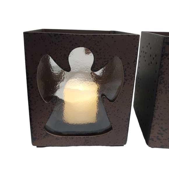 NIB Retired Partylite Celestial Lights Tealight Trio Metal glass candle holders - Picture 7 of 14